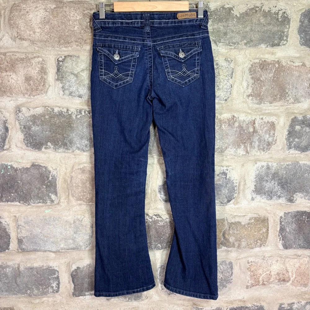 Mudd Girls Dark Wash Bootcut Jeans Blue Size 14R Y2K Retro Cowgirl Casual